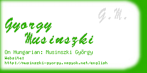 gyorgy musinszki business card